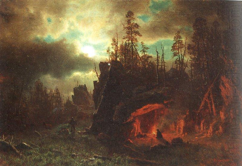 The Trappers' Camp, Bierstadt, Albert